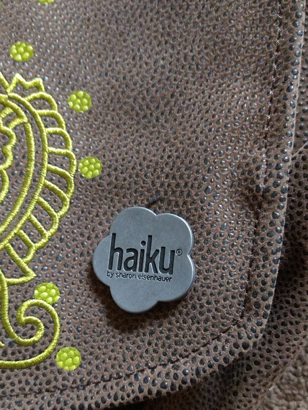 Haiku Brown & Lime Green Paisley To-go Bag - Picture 3 of 9